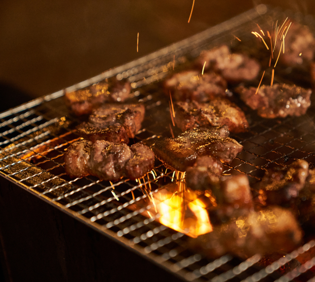 Image of meat being grilled